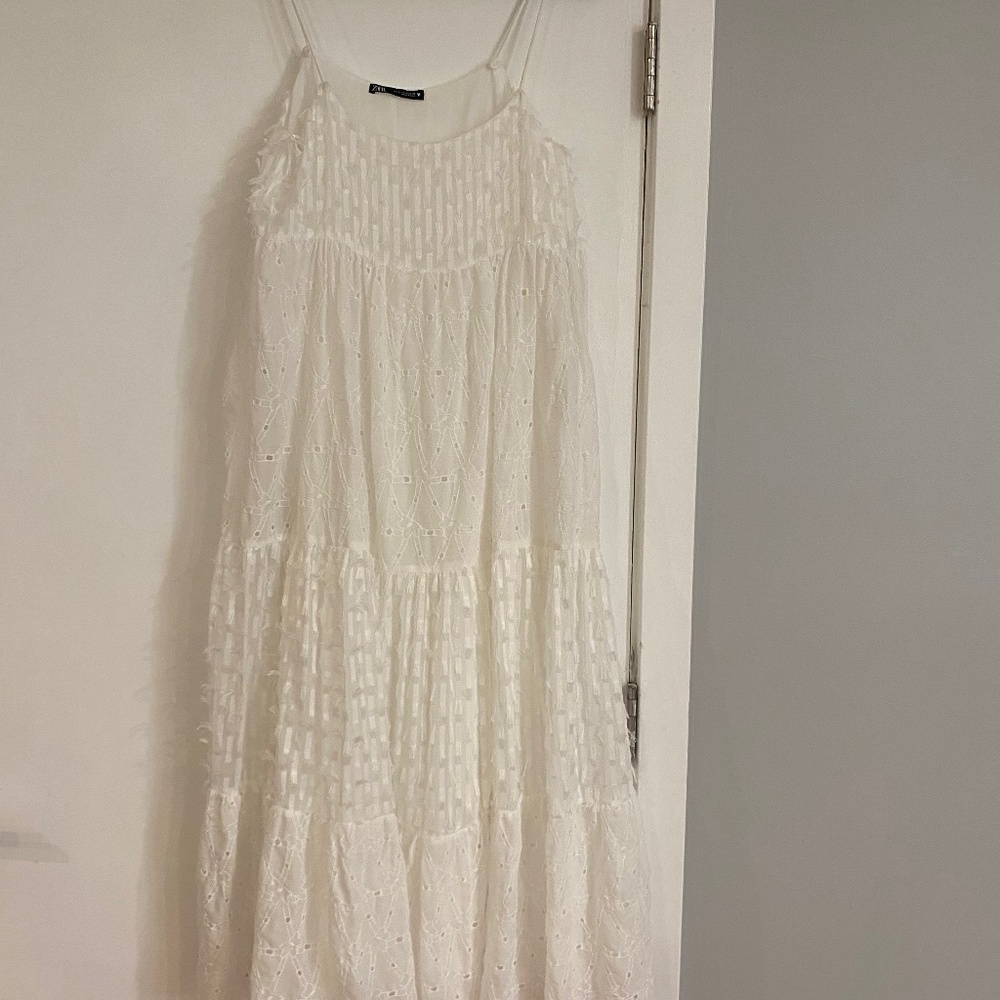 White flowy dress
